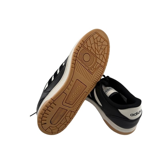 Adidas Sneakers Mens US 8.5 Black And White Lace Up Three Stripes Perforated - Picture 3 of 15